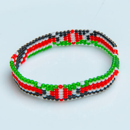 Kenyan Flag Beaded Bracelet – 6 Line (Small Size)