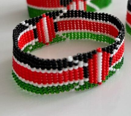 Kenyan Flag Beaded Bracelet – 12 Line